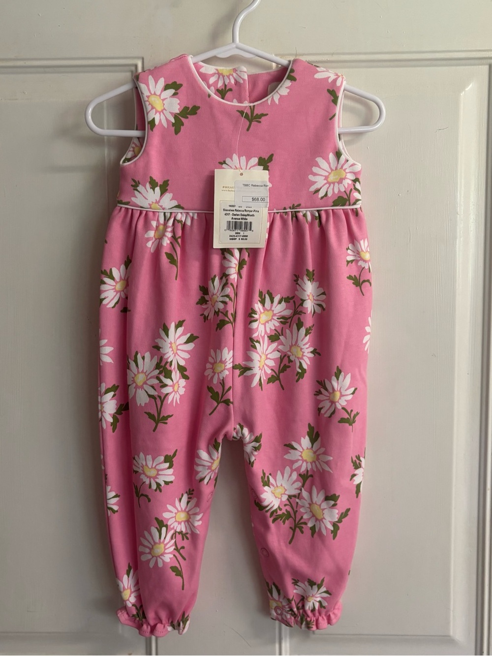 NWT 0/6m The Beauford Bonnet Company Sleeveless Darian Daisy/ White Rebecca Romp